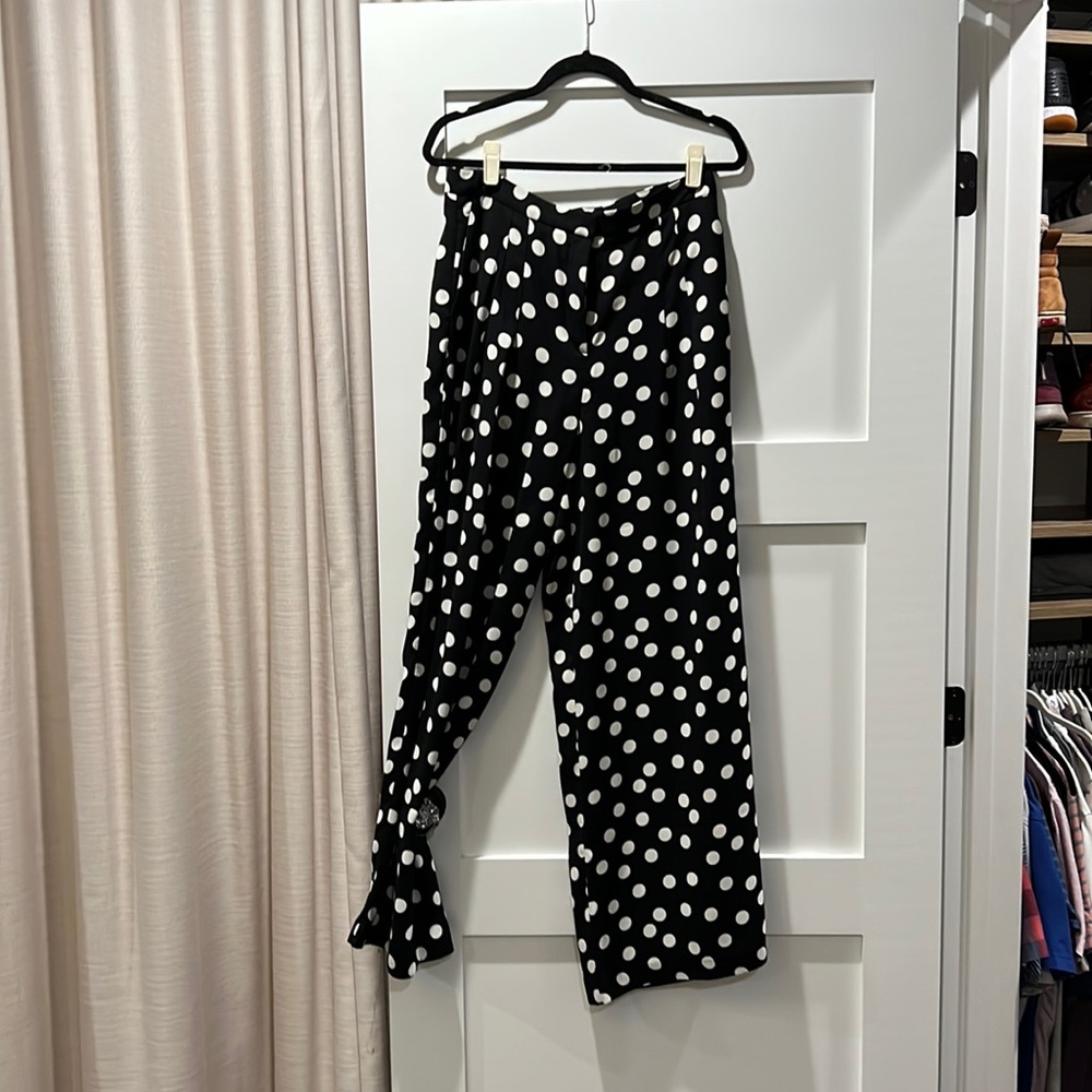 Ann Taylor Polka Dot Drapey Pants